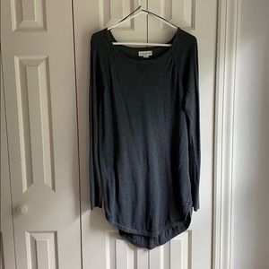 Long gray light sweater